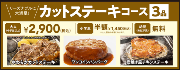 ステーキガストで”いい肉の日”限定企画