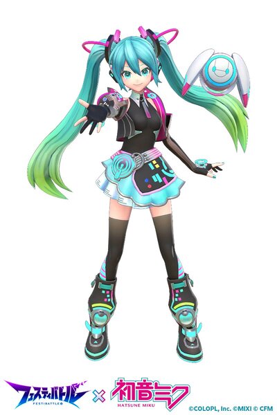 バーチャルシンガー「初音ミク」が『フェスティバトル』に参戦決定！LIVEも開催