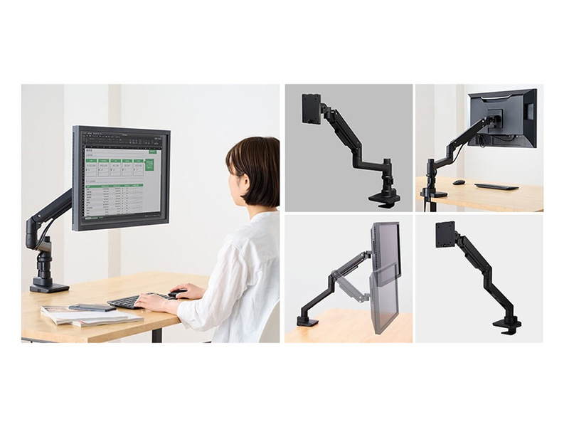 エレコム モニターアーム 17~49インチ対応 ASCII.jp：エレコム、49インチ対応の新型ガススプリング式モニター