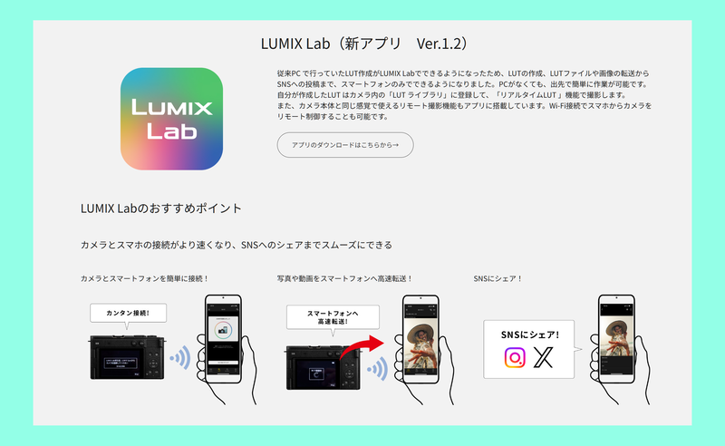 LUMIX S5Ⅱ、S5ⅡX、G9Ⅱファームアップ