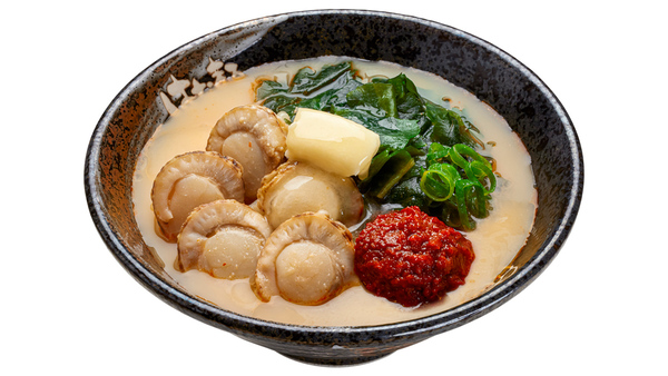 はなまるうどん「辛味噌入りホタテ味噌バター」