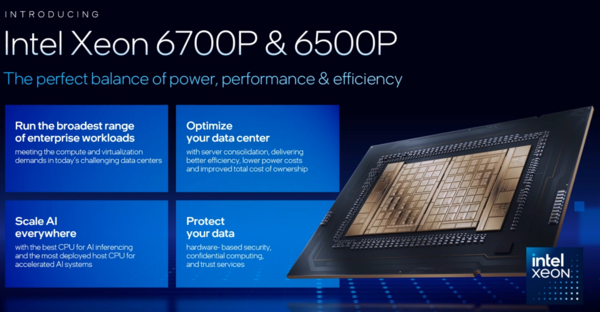 インテルがXeon 6700P/6500Pシリーズを正式発表、AI処理でEPYC 9755よりも高性能
