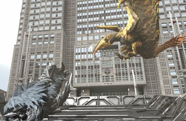 新宿の都庁で“鎖刃竜”アルシュベルドと“煌雷竜”レ・ダウが激突