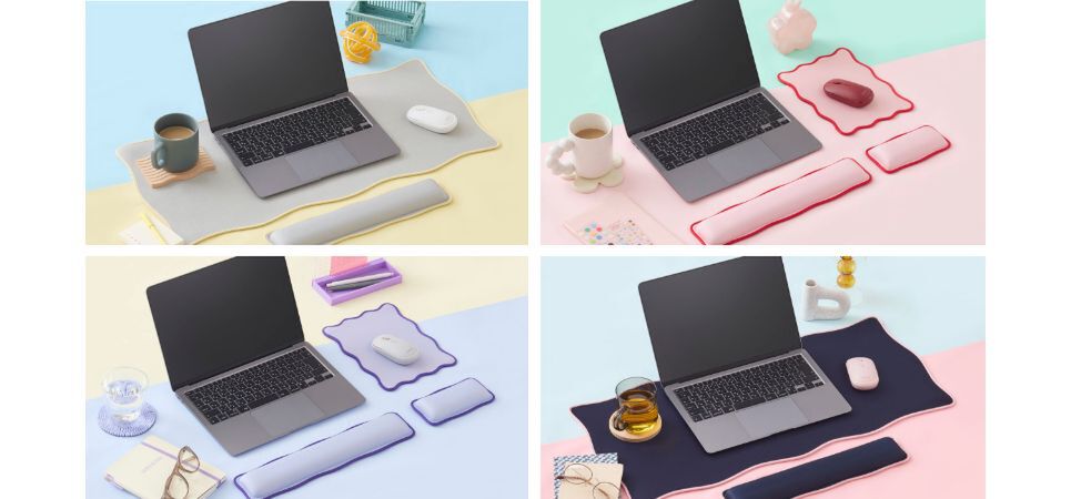 ASCII.jp：波型デザインの「UKIU」リストレスト・マウスパッド・デスク