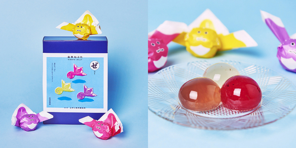 「ミ・ワ・クのフルーツ」フェアで販売する「金魚ねぶたゼリー」