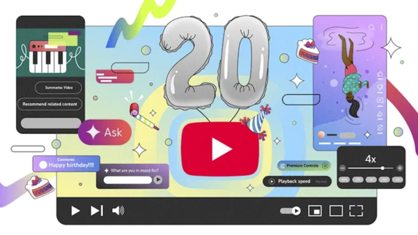 YouTubeの20周年記念画像