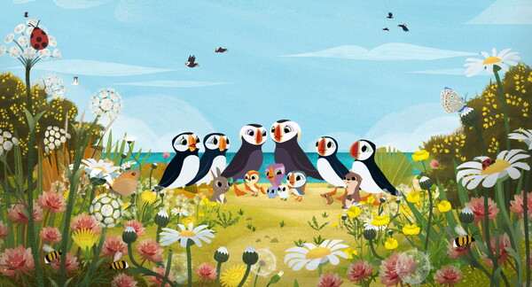 『パフィンの小さな島』