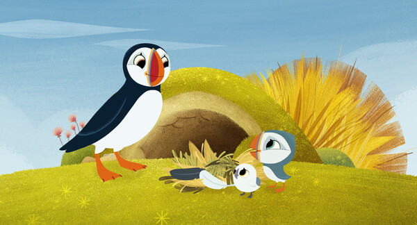 『パフィンの小さな島』