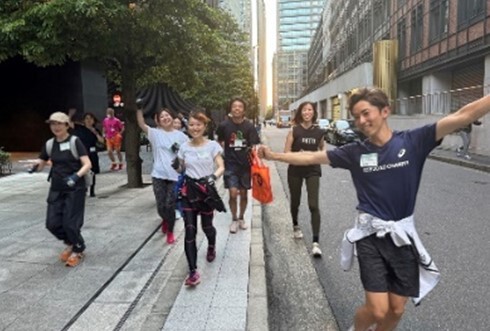 「大丸有SDGs ACT5」で開催したプロギングの様子