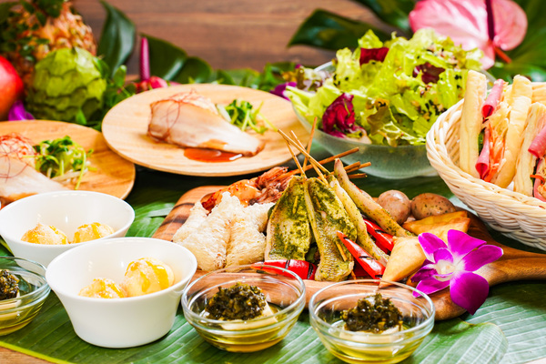 ビアガーデン「Terrasse」で提供する料理の例