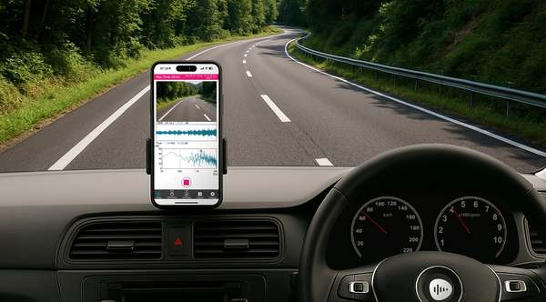 走行中の音・映像・軌跡を同時記録　モビリティ関連の設計 評価業務向けアプリ「Sound One Recorder」Ver.4公開