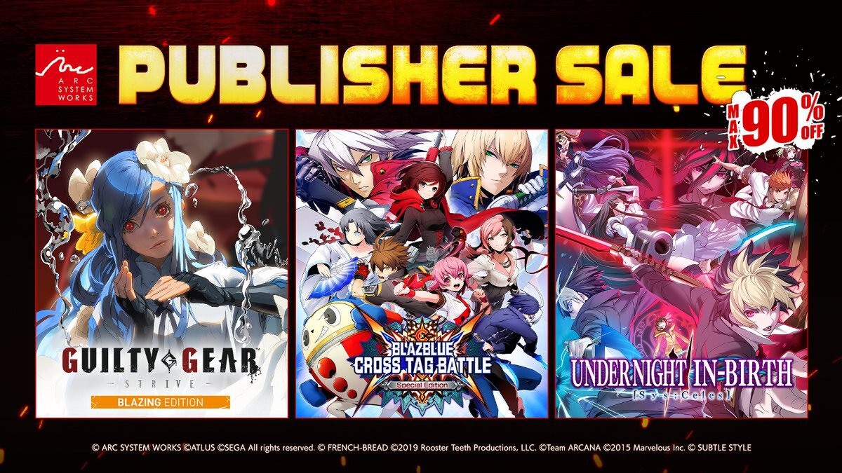 アークシステムワークスがSteamにて最大90%オフの「Publisher Sale」を開催!