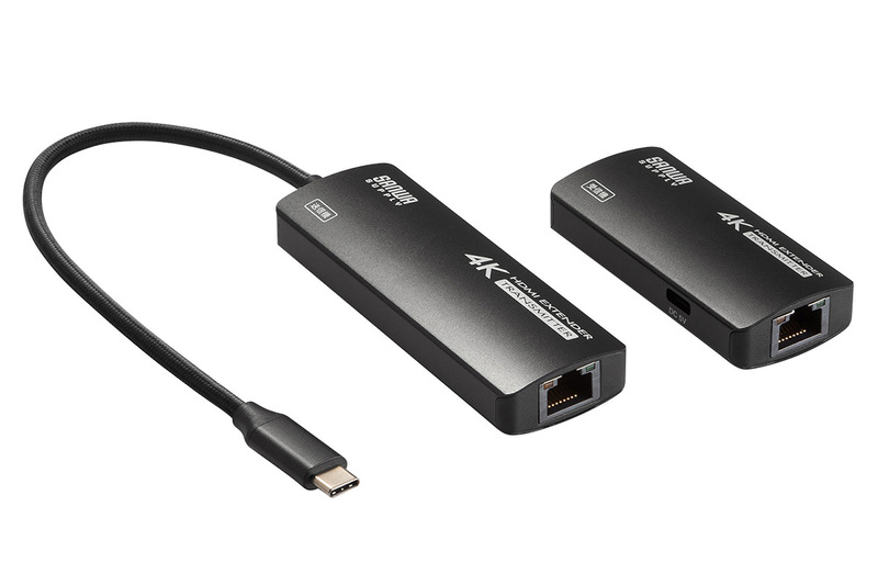 4K/60HzのHDMI信号をLANケーブルで最大70m延長可能 HDMIエクステンダー