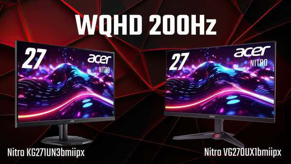 最大200Hz＆0.5ms応答！Nitroゲーミングモニター2機種を発売 - 週刊
