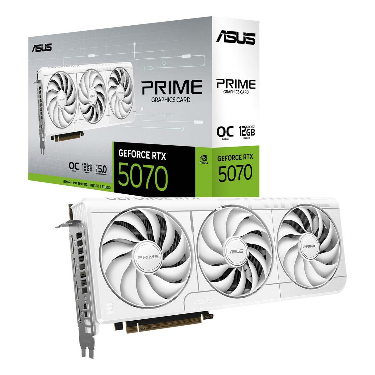 ASCII.jp：ASUS「PRIME-RTX5070-O12G-WHITE」発表。白基調デザインと高