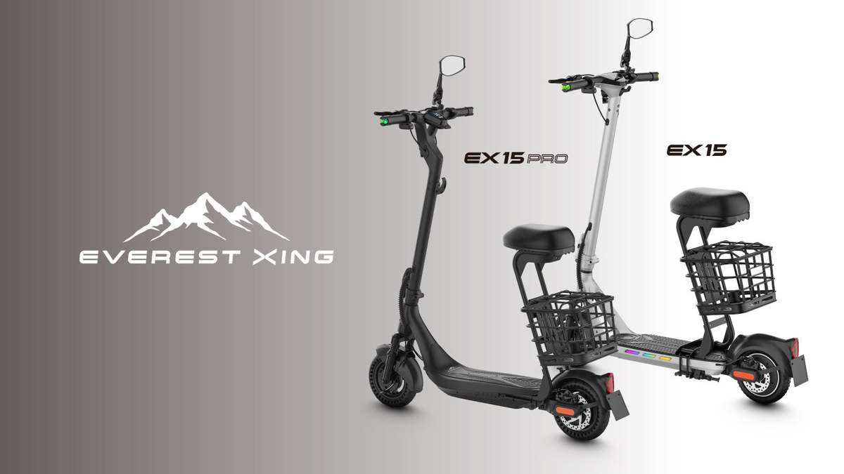 EVEREST XING」、特定原付電動キックボードEX15シリーズ専用カゴ付き