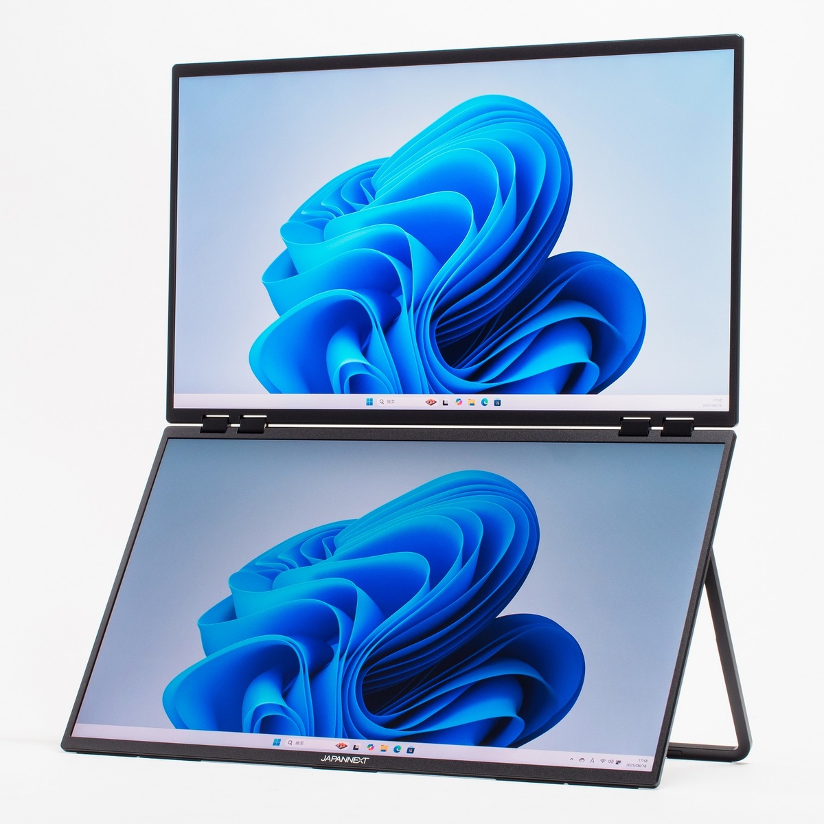 未体験の超没入感!23.8型2枚で1920×2160ドットのモバイルディスプレー、100HzでUSB給電も