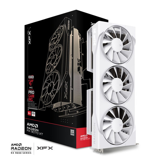XFX Swift AMD Radeon RX 9070XT White Triple Fan Gaming Edition