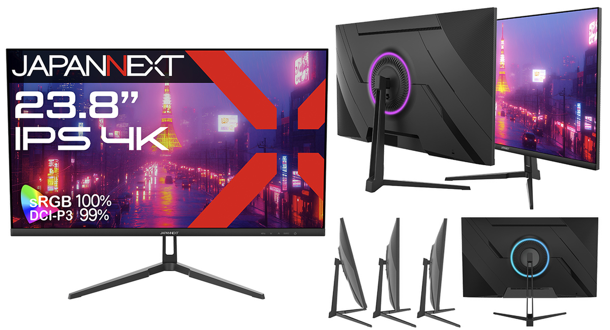 高性能/高音質/大画面23インチフルHDタッチパネル液晶搭載 ASCII.jp：省スペースで4K環境を実現！JAPANNEXTのコンパクトな23.8