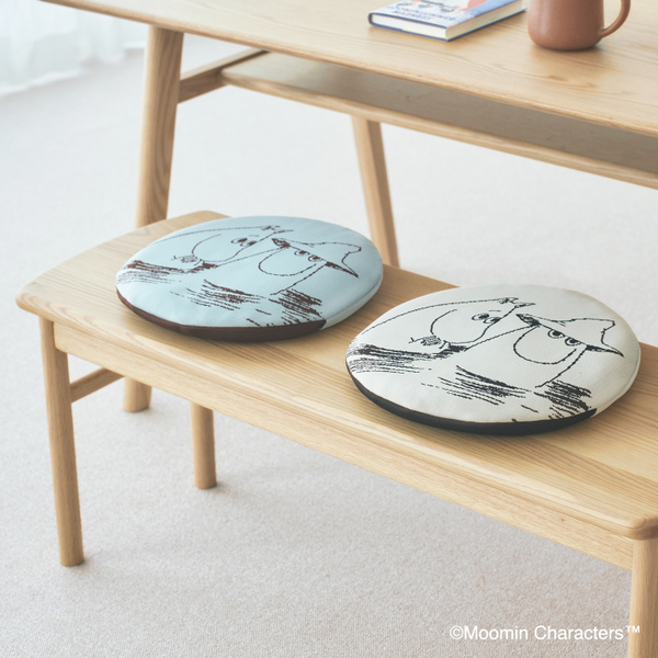 ムーミン谷の仲間たちをデザインしたチェアパッド