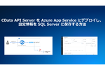 CData API ServerをAzure App Serviceにデプロイし、設定情報をSQL Serverに保存する方法