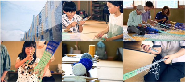 そらあみ制作の様子