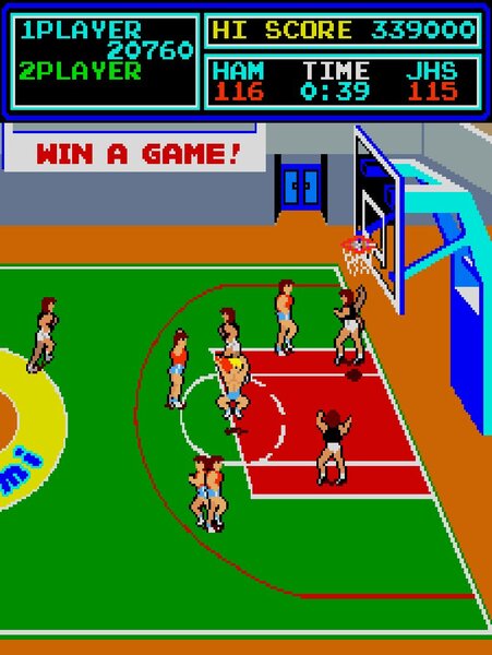 KONAMIの『スーパーバスケットボール』が「アーケードアーカイブス」で7月17日に配信決定！