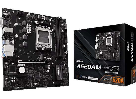 高コスパ！ASRock A620AM-HVS、PCIe Gen4対応とDDR5最大6800+(OC)で