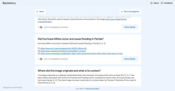「Backstory」の利用イメージ