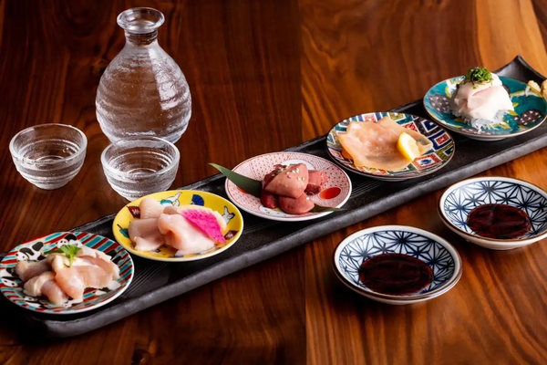 国産赤鶏刺し5点盛り