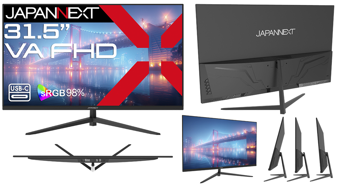 ASCII.jp：USB-Cケーブル1本で完結！JAPANNEXTの新型31.5インチFHD