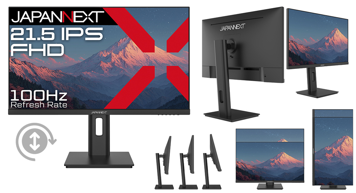 ASCII.jp：VGA端子も搭載！古いPCにも接続できるJAPANNEXTの21.5インチ