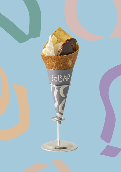 「SOBAP グランスタ東京店」の「ICE SOBAP 塩キャラメルカマンベール&オリジナルミルク」