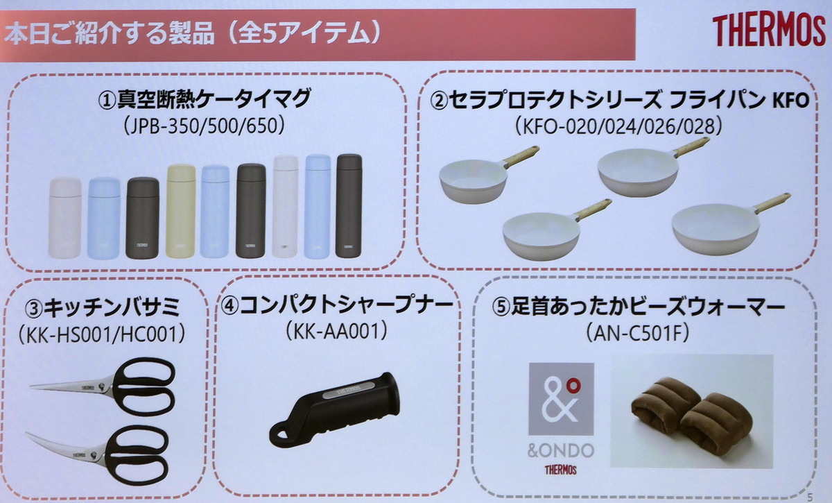 サーモスがセラミックコーティングの水筒を発表