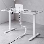 タップホルダー付きでスマート配線！昇降デスクに最適なホワイトケーブルカバー登場