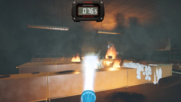 「防災2DAYSひろば」の「消防ミッション119」プレイ画面