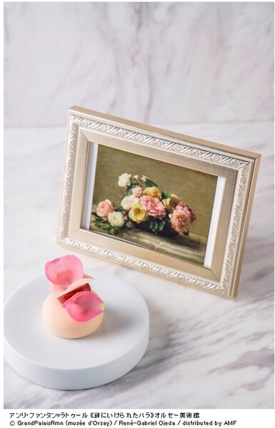 アンリ・ファンタン=ラトゥール 《鉢にいけられたバラ》