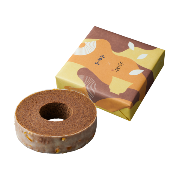 治一郎と山本山がコラボした「ほうじ茶のバウムクーヘン」