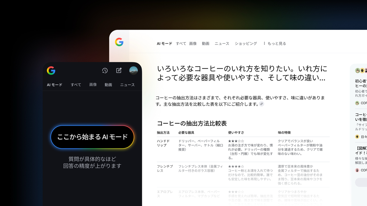 ASCII.jp：Google検索「AIモード」日本語で利用可能に