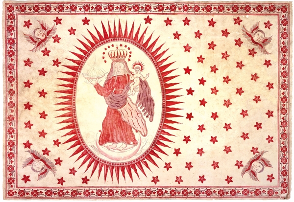 白地聖母子文様儀礼用布