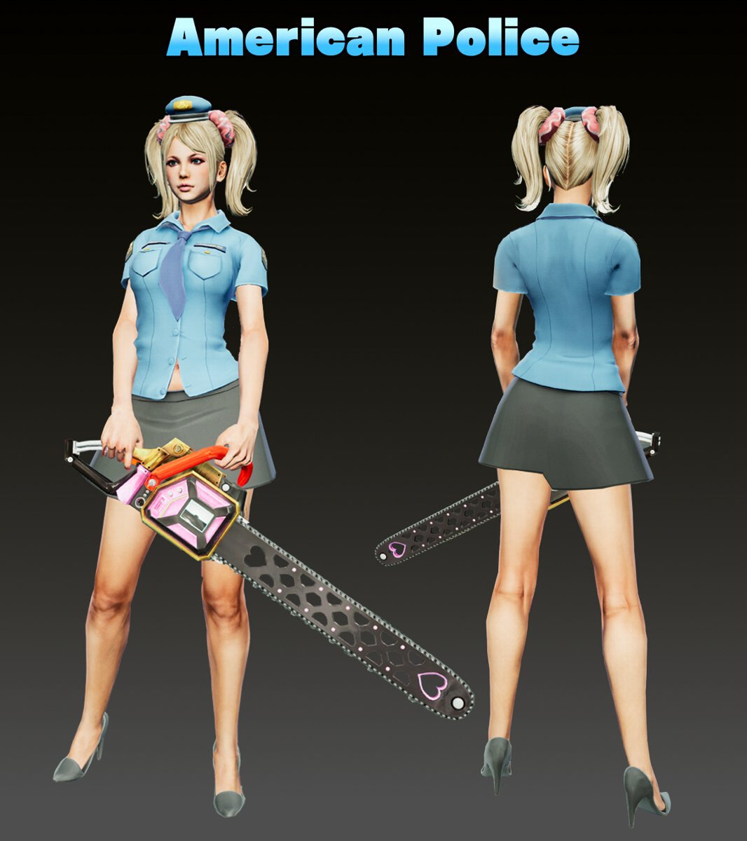 『ロリポップチェーンソーRePOP』にて新コスチューム「アメリカンポリス」を実装する無料アップデートを本日18時に配信！