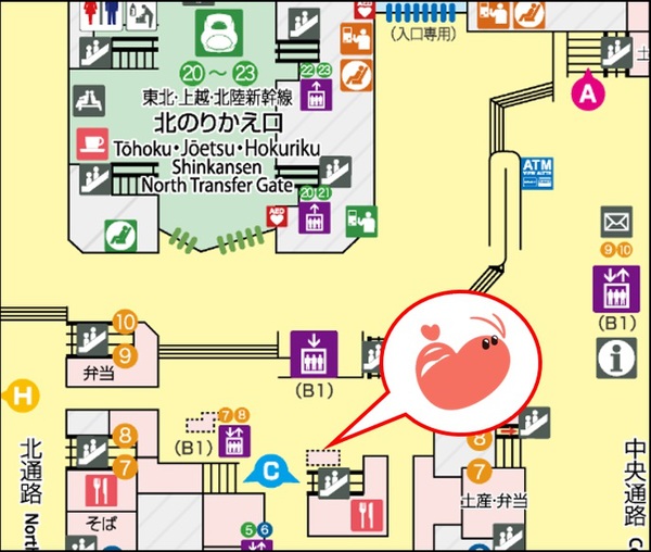 坂角総本舖の催事開催場所マップ