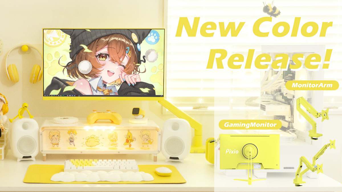 ASCII.jp：Pixio、新色イエローのゲーミングモニター「PX248 Wave