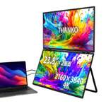 23.8インチ×2枚の4Kデュアルモニター、サンコーから新発売｜上下配置で省スペース