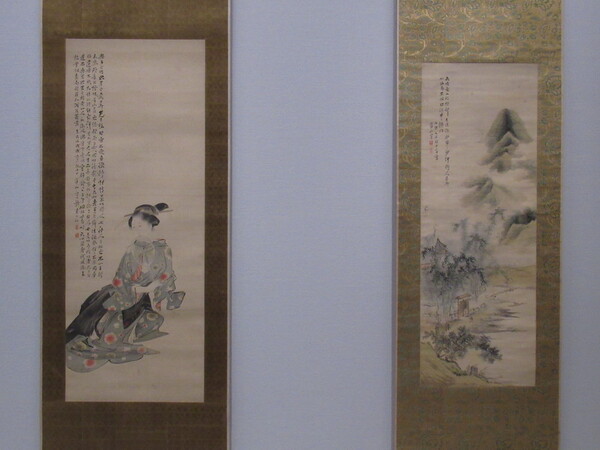 芸妓図、溪山細雨図