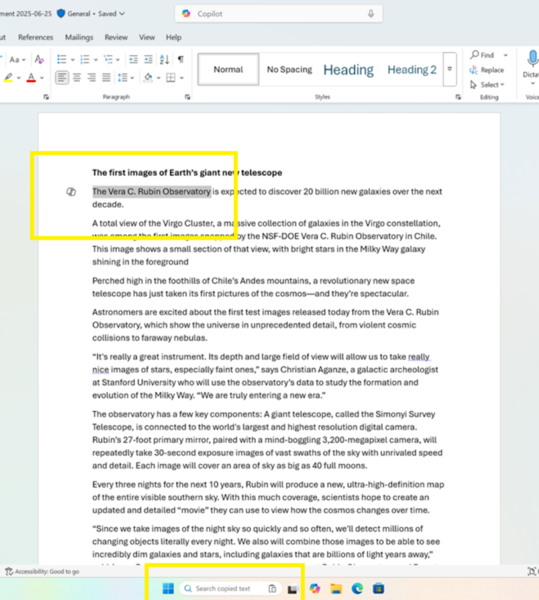 コピー＆検索機能のイメージ
