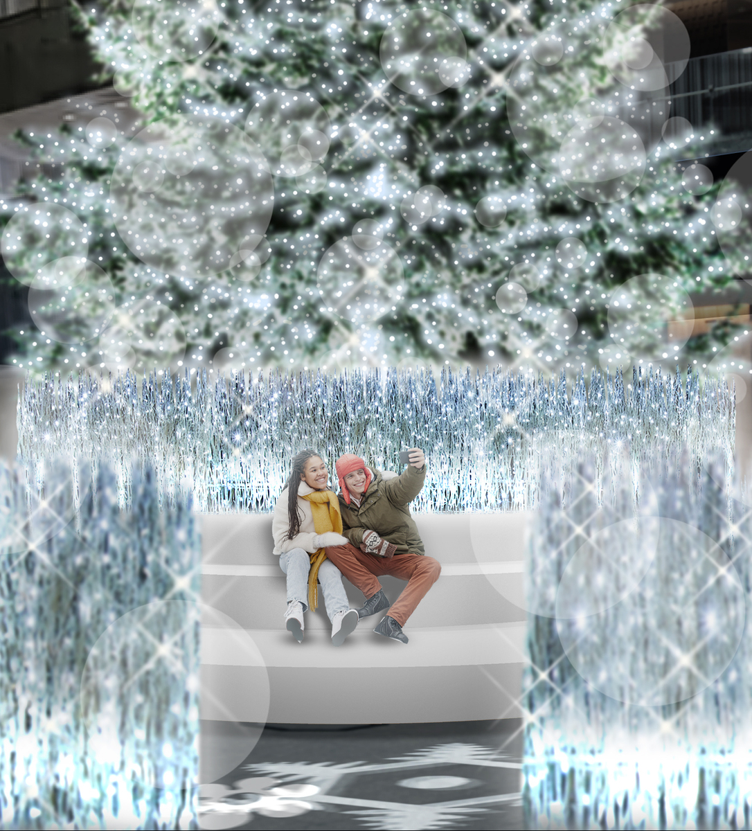 「WHITE KITTE」の白銀の草原イルミネーション