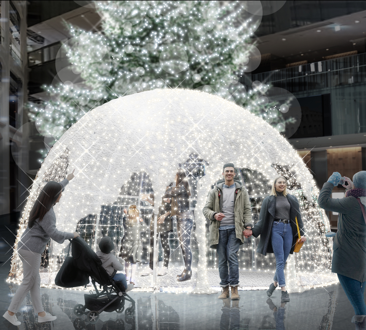 「WHITE KITTE」のかまくらオブジェ