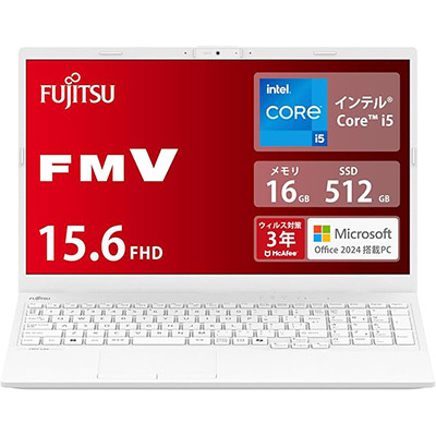 【富士通】AH40 SSD512GB 16GB 2020年製 ホワイトノートPC 富士通】AH40 SSD512GB 16GB 2020年製 ホワイトノートPC 富士通】AH40