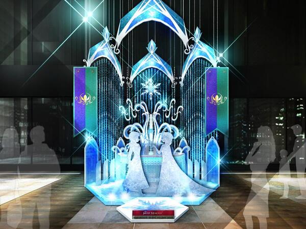 新丸ビル3階アトリウムの「Sisterly Bonds＜アナと雪の女王＞」